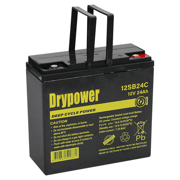 Drypower 12SB24C 12V 24Ah Deep Cycle Sealed Lead Acid Battery