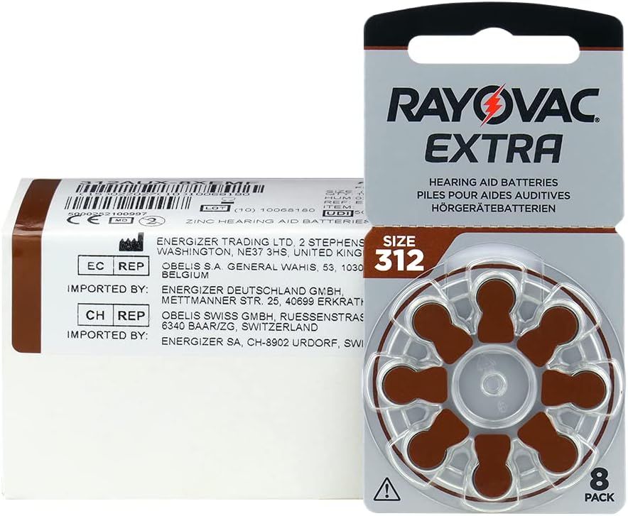 Rayovac 1.45v Zinc-Air Hearing Aid Battery - (80) - Size 312/10/13/675