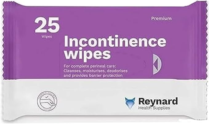 RHS103 Incontinence Wipes 33x22cm - (25 Wipes)