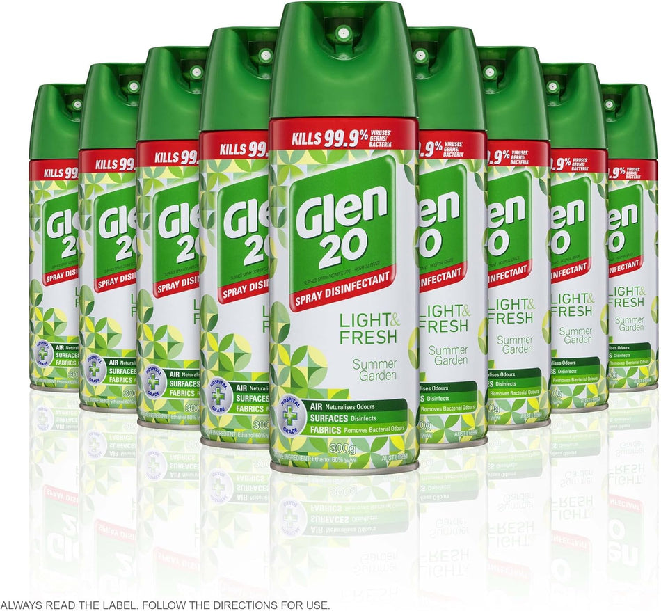 Glen 20 Disinfectant Spray, 300g (Pack of 9)