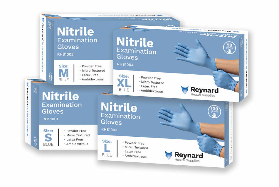 Prime 4g Micro-textured Chemo Tested Powdered Free Nitrile Gloves - Blue - (Box of 100 Gloves)
