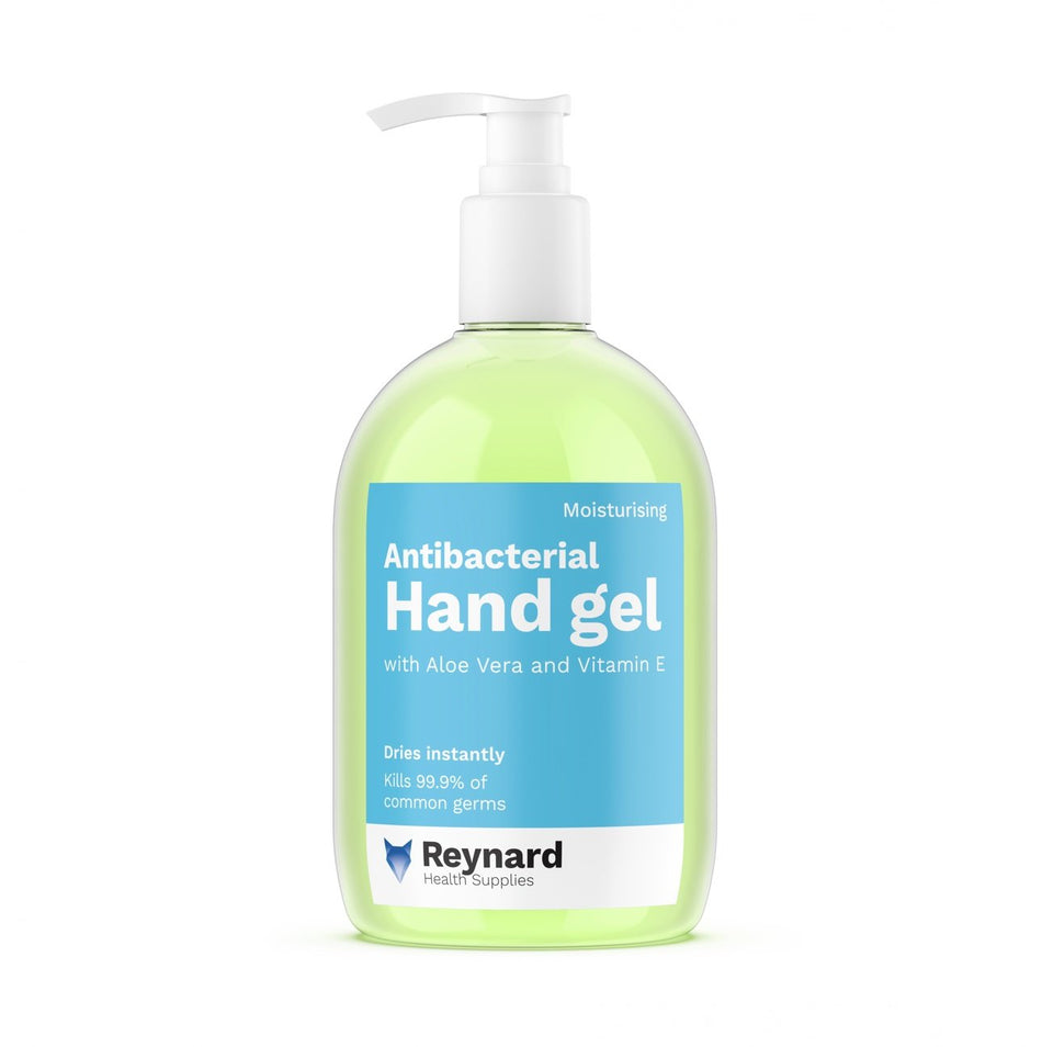Alcohol Sanitiser Non-Sticky Antibacterial Hand Gel w/ Aloe Vera & Vitamin E - (500ml Pump Bottle)