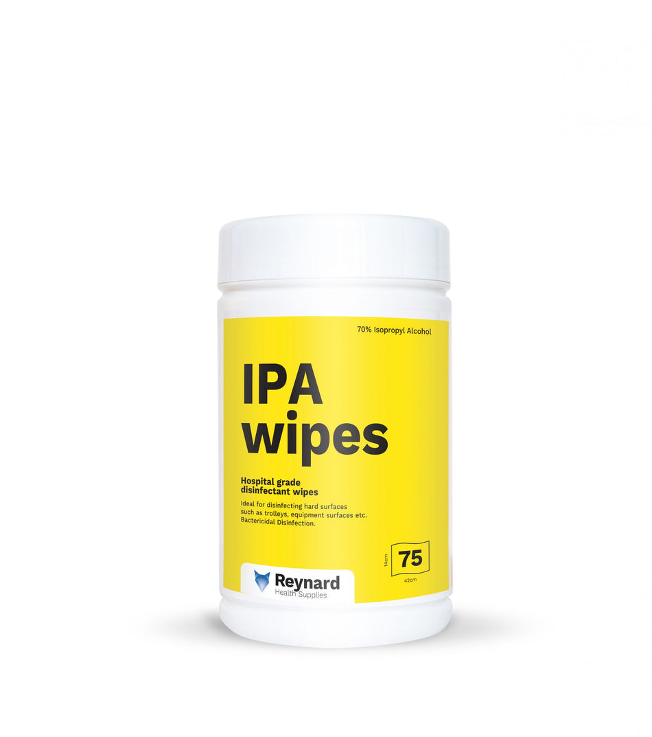 RHS409 70% Isopropyl Alcohol Surface Disinfection Wipes 42x14cm - (75 Wipes)