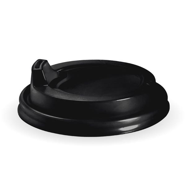 90mm Large Black PS BioCup Lid - (1000)